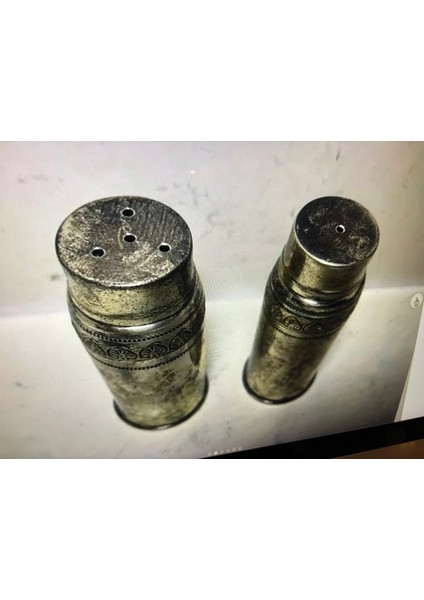 925 Ayar Gümüş Tuzluk ve Biberlik 6 cm Boyunda 48 Gram Ağırlığında fiyatları