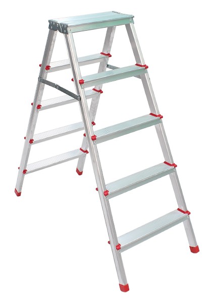 Alüminyum Çift Çıkışlı 5+5 Basamaklı Merdiven