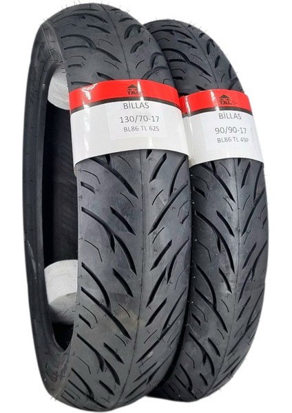 130/70-17 ve 90/90-17 Tl (Tubeless - Dubleks) BL086 Motosiklet Takımı
