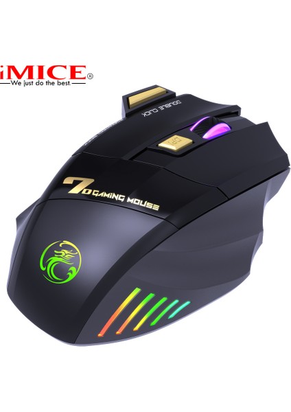 Çift Tıklamaya Gerek Yok, 2,4g Sessiz, Edilebilir Renkli Nefes Işıklı Kablosuz Mouse (Yurt Dışından)