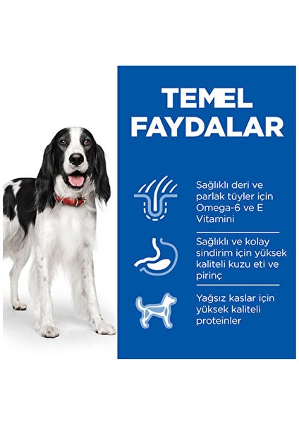 Hill’s Scıence Plan Adult Medium Lamb & Rice Orta Irk Kuzulu Yeti