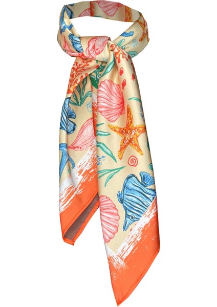 Scarf Denizkabuğu Fular 70*70 cm fırsatları