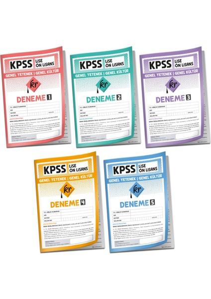 2026 KPSS Lise Ön Lisans Genel Yetenek Genel Kültür 5'li Deneme Paketi