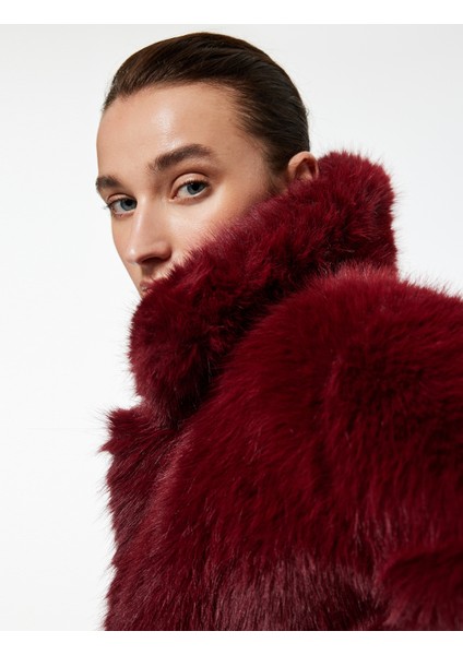 Suni Kürk Mont Uzun Kollu Crop
