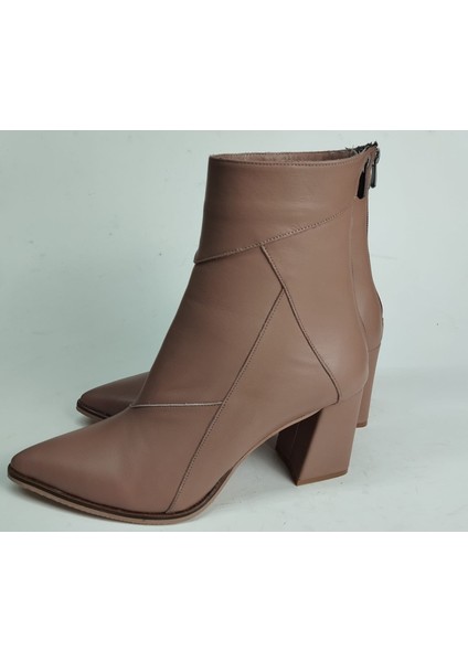 Kadın Hakiki Deri Ten Deri Topuklu Bot modelleri