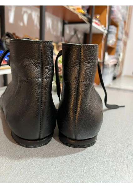 Siyah Deri Kırmızısı Dans Botu- Bağcıklı-Süet Taban - Tüm Danslar Için Uygundur. modelleri