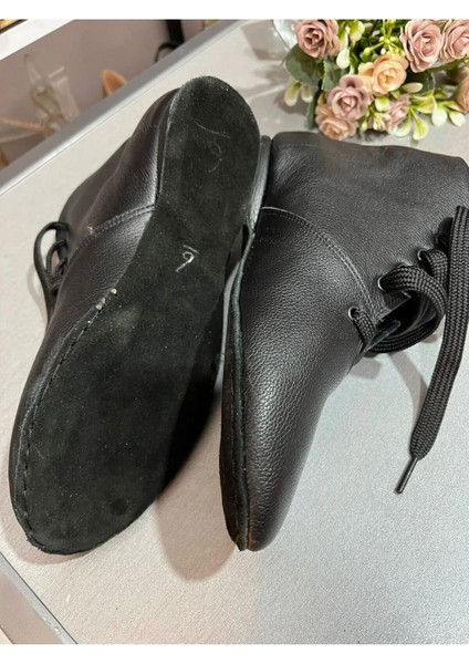Siyah Deri Kırmızısı Dans Botu- Bağcıklı-Süet Taban - Tüm Danslar Için Uygundur. fırsatları