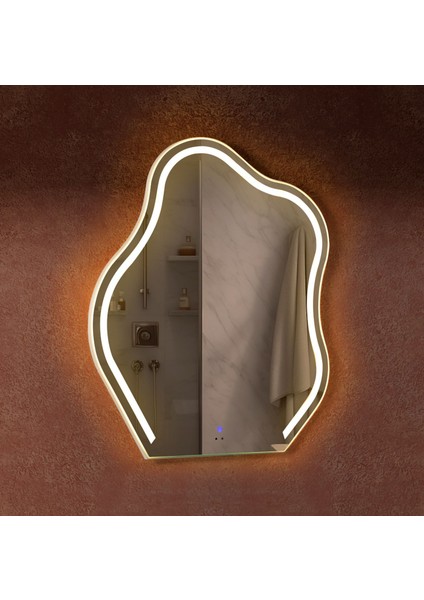 Sanal Glass Hareket Sensörlü Ledli Dekoratif Banyo/salon ve Makyaj Aynası (Berlin)