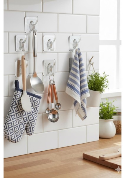 6’lı Metalize Sarı Gümüş Askı Seti Şeffaf modelleri