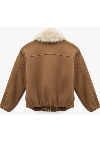 Çıkarılabilir Kürk Yakalı Uzun Kollu Ceket fiyatları