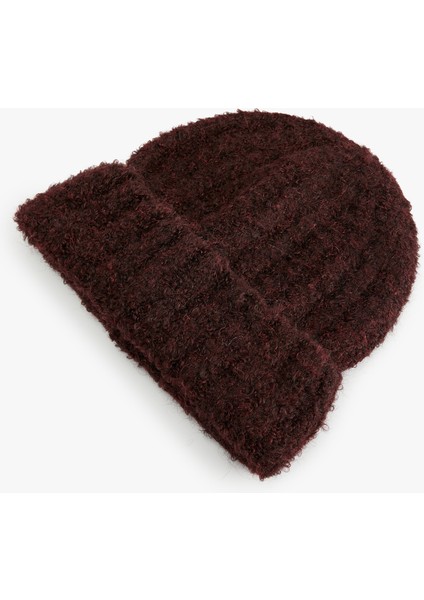 Yumuşak Dokulu Katlama Detaylı Kırçıllı Örgü Bere fiyatları