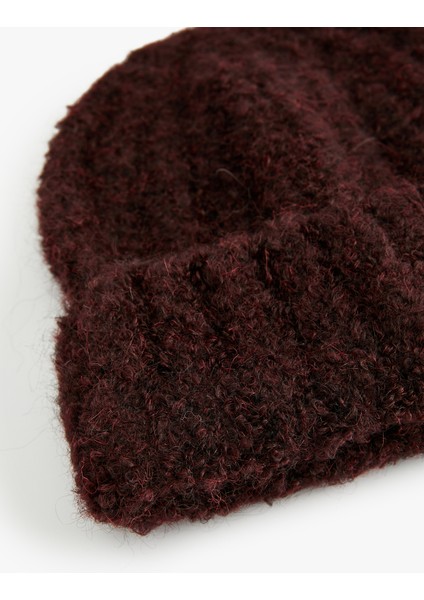 Yumuşak Dokulu Katlama Detaylı Kırçıllı Örgü Bere modelleri