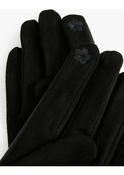 Kurdele Detaylı Suni Deri Eldiven modelleri