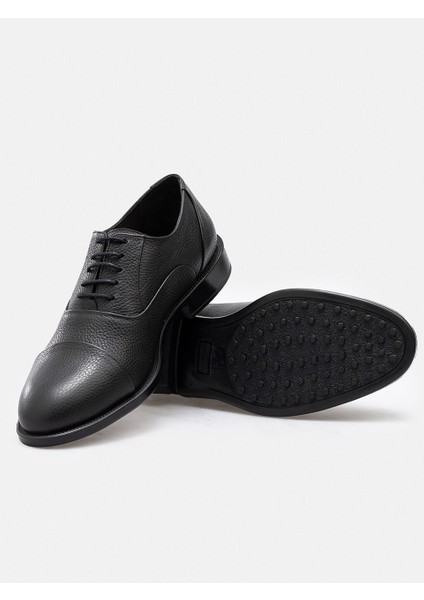 Ayakkabı Siyah Hakiki Deri El Yapımı Oxford Cap Toe Çift Dokulu Erkek Ayakkabı fiyatları