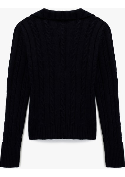 Polo Yaka Uzun Kollu Triko Kazak fiyatları