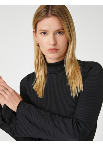 Boğazlı Yaka Ribanalı Kazak Slim Fit fiyatları