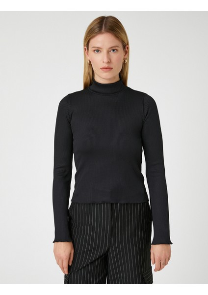 Boğazlı Yaka Ribanalı Kazak Slim Fit modelleri