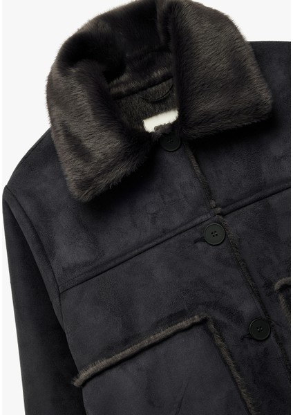 Uzun Kollu Düğmeli Gömlek Yaka Ceket modelleri