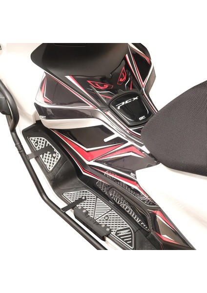 Honda Pcx 125 / 150 2025 Uyumlu Full Tank Pad Seti Kırmızı modelleri
