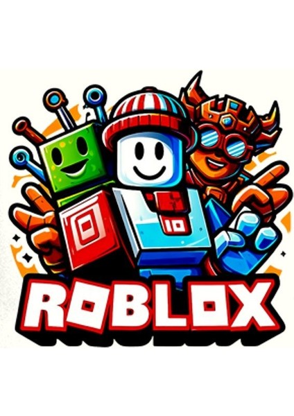 Unisex Roblox Baskılı Çocuk Swaetshirt Baskılı Kapüşonlu 3 Iplik Şardonlu modelleri