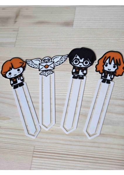 Figürlü Renkli Kitap Ayracı – 4’lü Paket | Kitap Severler Için Hediye Seti