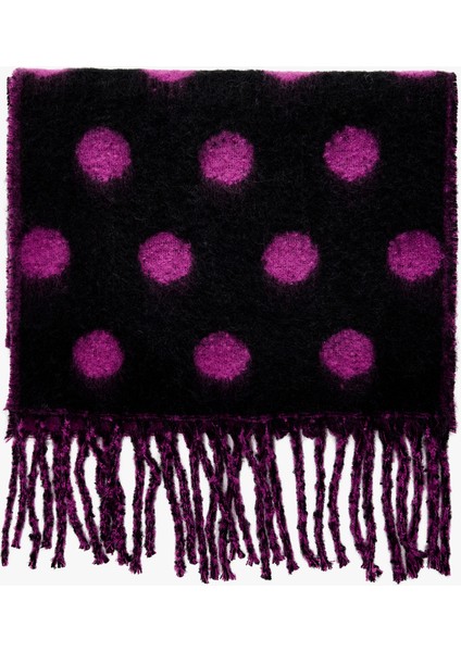 Puantiyeli Püsküllü Yumuşak Dokulu Uzun Atkı fiyatları