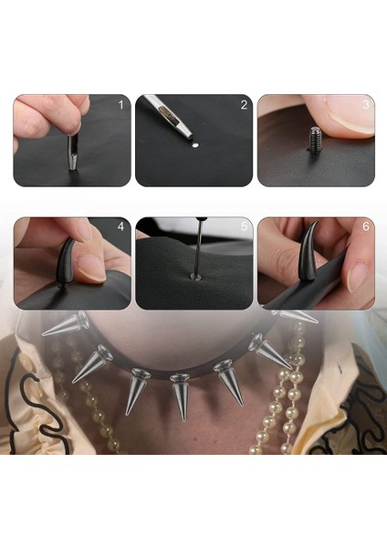 50 Set Karışık Şekil Koni Sivri Uçlar Punk Tarzı Giyim Aksesuarları Için Perçin Kiti Diy Zanaat Dekorasyonu (Yurt Dışından) fırsatları