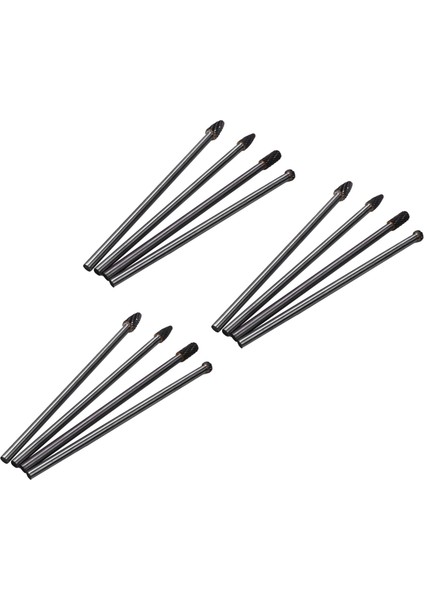 12PCS Uzunluğunda Rotary Burr Çift Kesim Tungsten Karbür Bit 1/4 Inç Sap 6 Inç Set (Yurt Dışından)