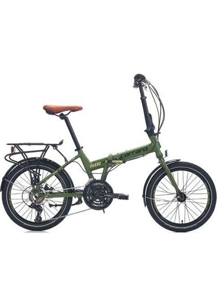 20 Flexi 121 350H 21V Vfren Katlanır Bisiklet Haki Siyah