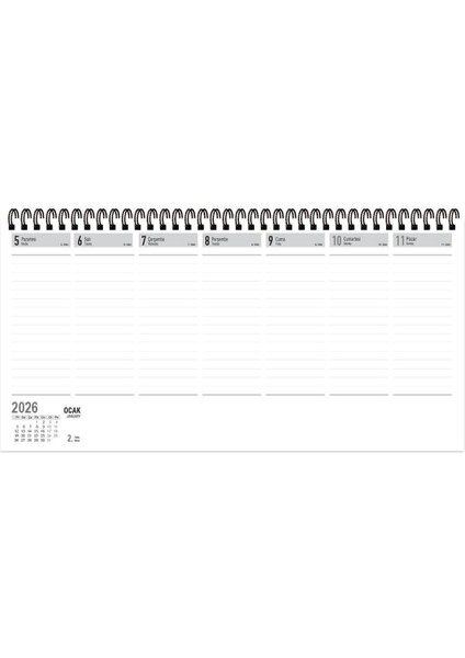 Keskin 2026-AJ-66 16*33,5 Spr.haftalık Masa Ajandası-Lacivert modelleri