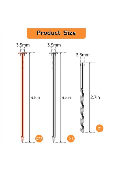 75 Pcs Bakır Tırnaklar Ağaçları Öldürme 3 5 Inç Saf Bakır Tırnaklar Toplu Güdük Çıkarma Çivileri Ağaçlar Için Donanım Tırnakları (Yurt Dışından) modelleri