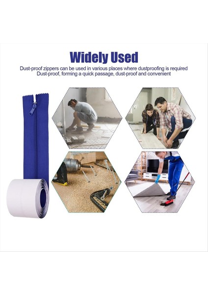 2 Adet Toz Bariyer Fermuar Anlık Kapı Tozu Koruma Kendi Yapışkan Muşamba Çift Fermuarlı Bıçak Yapısı Mavi (Yurt Dışından) modelleri