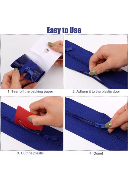 2 Adet Toz Bariyer Fermuar Anlık Kapı Tozu Koruma Kendi Yapışkan Muşamba Çift Fermuarlı Bıçak Yapısı Mavi (Yurt Dışından) fırsatları