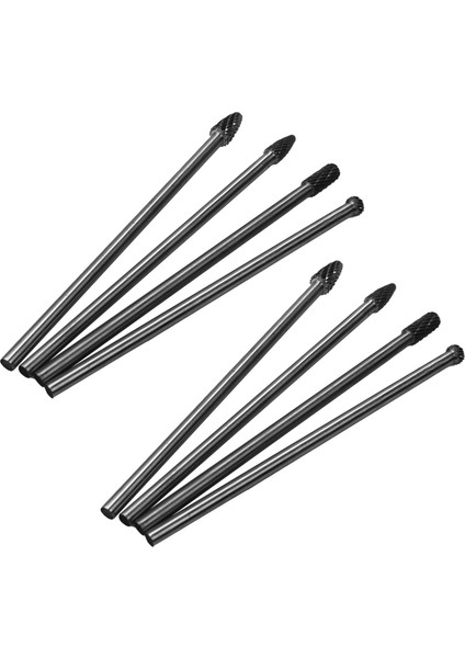 8pcs Uzun Uzun Erişim Rotary Çift Kesilmiş Tungsten Karbür Bit 1/4 Inç Saf 6 Inç Set (Yurt Dışından)