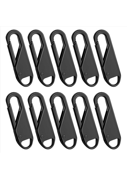 20 Adet Fermuar Yedek Fermuarlı Onarım Kiti Fermuar Kaydırıcı Çekme Sekmesi Evrensel Fermuarlı Düzeltici Metal Fermuarlı Kafa (Siyah) (Yurt Dışından)