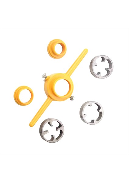 Plastik Boru Yuvarlak Kalıp 3 Kalıp Seti 1/2inch 3/4inch ve 1inch Npt Die Set Manuel El Aracı Pvc Iplik Için (Yurt Dışından)