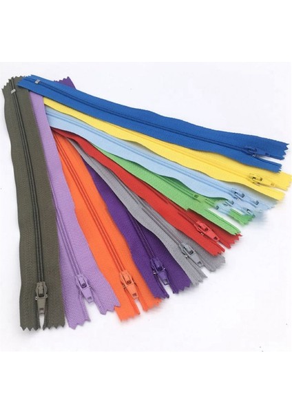 100PCS Kapalı Uç Naylon Fermuarları Terzi Dikiş Zanaat (30 Cm) Kapalı Kuyruk Cep Plakası Fermuar (Yurt Dışından)