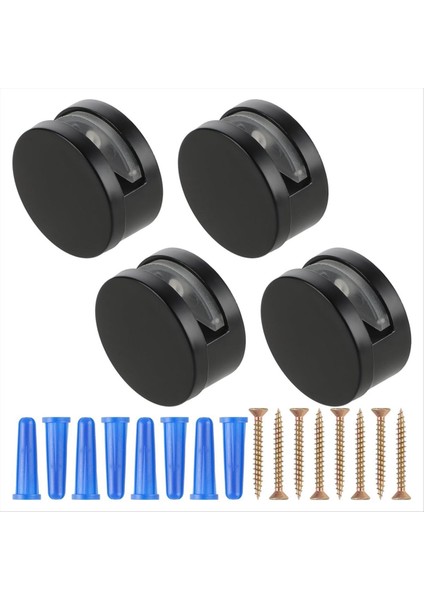 4 Pcs Ayna Montaj Donanımı Çerçevesiz Ayarlanabilir Tutucular Klipler Dövüşme Vidaları ile Ayna Asma Kiti Ankrajlar (Yurt Dışından)