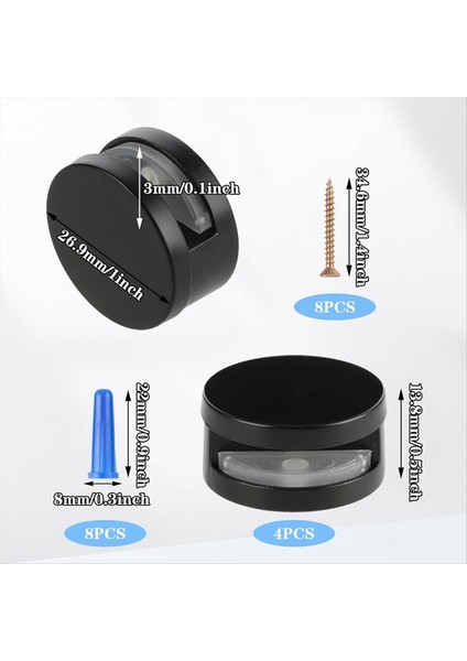 4 Pcs Ayna Montaj Donanımı Çerçevesiz Ayarlanabilir Tutucular Klipler Dövüşme Vidaları ile Ayna Asma Kiti Ankrajlar (Yurt Dışından) fırsatları