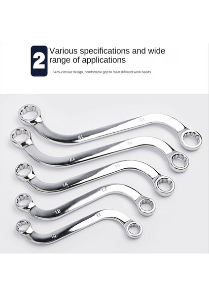 5pcs S-Tipi Anahtar Seti Çift Anahtar 12 Noktalı Anti-Rasta Halka Anahtarı Çift Kafa Kutusu Kombinasyonu Araba Onarım Aracı Için Set (Yurt Dışından) fiyatları