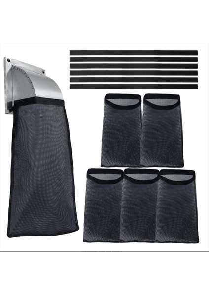 6 Adet Havalandırma Dış Kurutucu Tuz Tuzağı Kurutma Taç Torbası Açık Dış Mekan Dışarısı Için Kapak Kapağı Ev Havalandırma Havalandırma Siyah (Yurt Dışından)