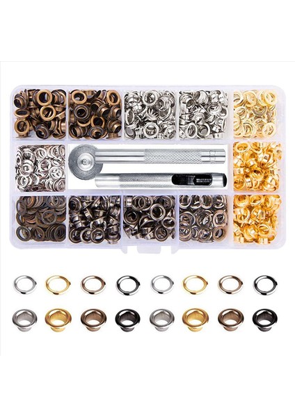 Grommets Kit 3/16INCH 800PCS Gözetler Kitler Gözetler Ayakkabı Giysileri Için Grommet Setleri El Sanatları Çanta Dıy Projesi (4 Renk) (Yurt Dışından) fiyatları