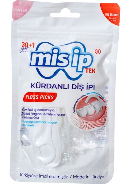 30+1 Tekli Ambalajlı Kürdanlı Diş Ipi