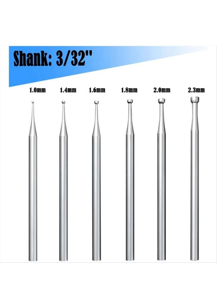 6 Adet Yuvarlak Fincan Burr - 3/32 Inç Şafak Takı Yapımı Burs Teli Yuvarlak Bitler (Yurt Dışından) fiyatları