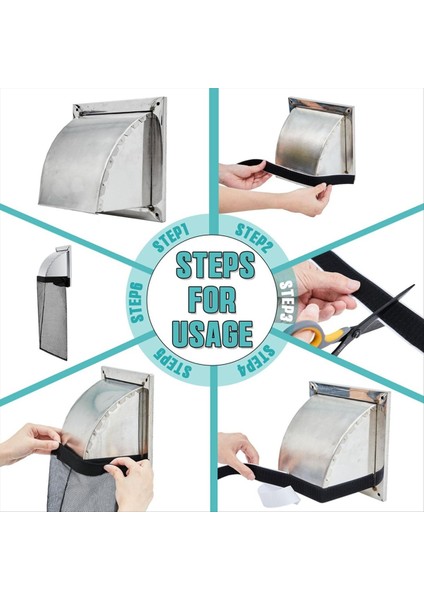 6 Adet Havalandırma Dış Kurutucu Tuz Tuzağı Kurutma Taç Torbası Açık Dış Mekan Dışarısı Için Kapak Kapağı Ev Havalandırma Havalandırma Siyah (Yurt Dışından) fiyatları