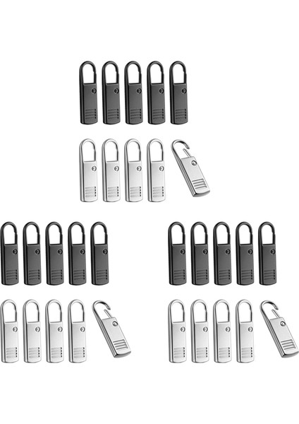 30PCS Fermuar Çekme-Ay Değiştirme Metal Fermuar Çekme Zip Kaydırıcı Genişletici Tutucu Bavullar Için Mend Fixer Sırt Çantaları (Yurt Dışından)