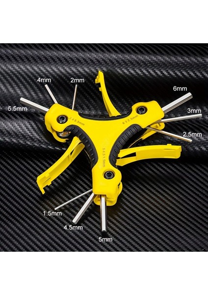 Katlanır Altıgen Yıldız Anahtar Cr-V Çelik Taşınabilir Tornavida Aleti Metrik Katlanır Altıgen Anahtar Kiti Kırmızı (Yurt Dışından) modelleri