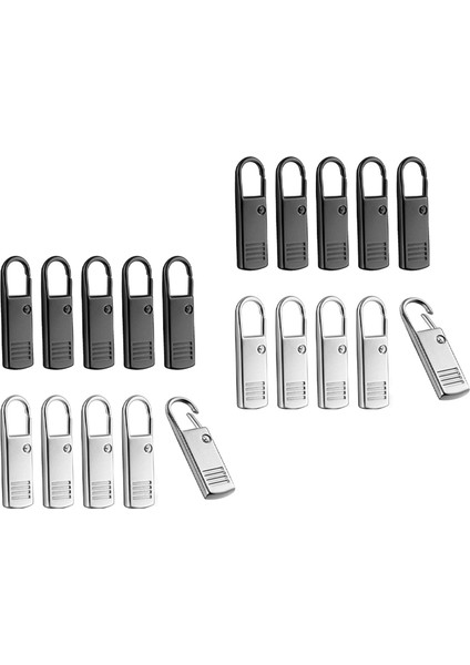 20PCS Fermuar Çekme-Ay Değiştirme Metal Fermuar Çekme Zip Kaydırıcı Genişletici Tutucu Bavullar Için Mend Fixer Sırt Çantaları (Yurt Dışından)