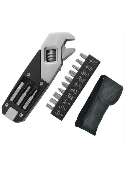 Paslanmaz Çelik Ayarlanabilir Anahtar Değiştirilebilir Tornavida Kafası Taşınabilir Ev Aleti Depolama Torbası ile (Yurt Dışından) modelleri