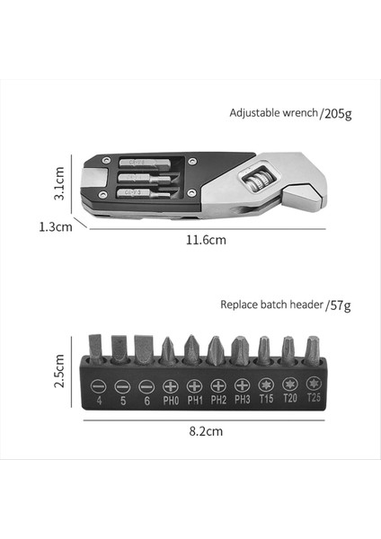 Paslanmaz Çelik Ayarlanabilir Anahtar Değiştirilebilir Tornavida Kafası Taşınabilir Ev Aleti Depolama Torbası ile (Yurt Dışından) indirimleri